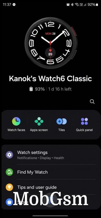 Updated Galaxy Watch6 Manager, source: Reddit, via Aptivi