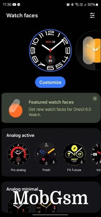 Updated Galaxy Watch6 Manager, source: Reddit, via Aptivi