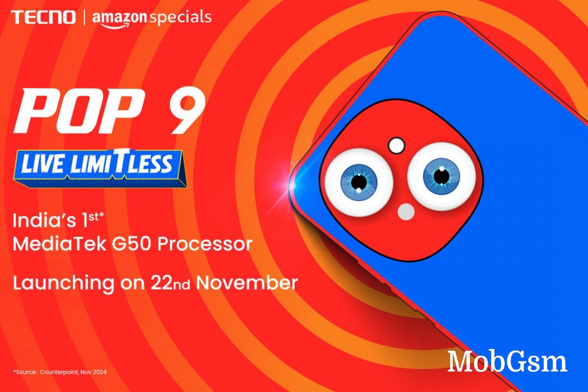 Tecno Pop 9 to launch in India on November 22