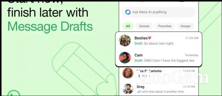 WhatsApp finally gets the message drafts feature, but the drafts don't sync across devices