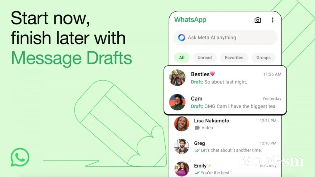 WhatsApp finally gets the message drafts feature, but the messages don