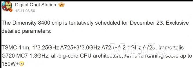 Dimensity 8400 SoC