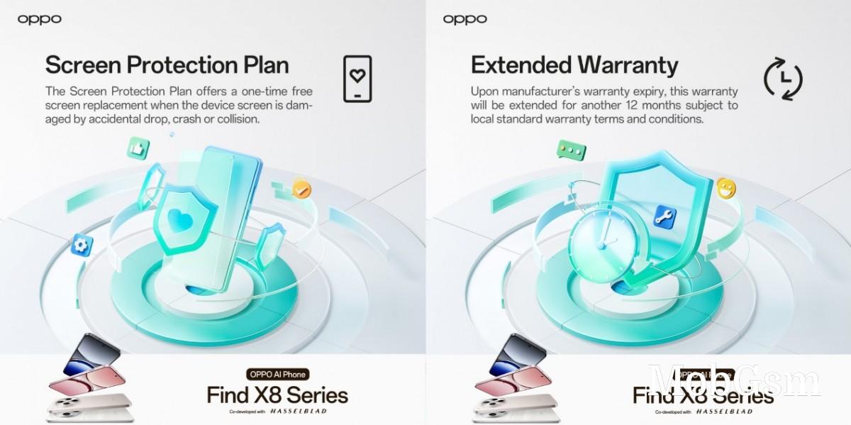 Oppo announces premium service for Find X8 series, including a free screen replacement