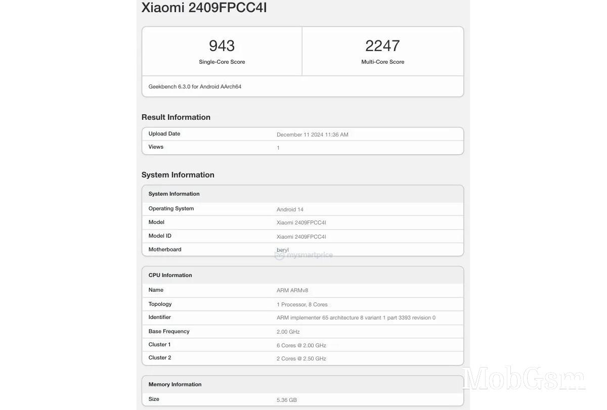 Poco X7 Neo runs Geekbench, seems familiar