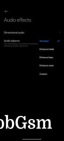 Audio settings