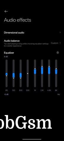 Audio settings