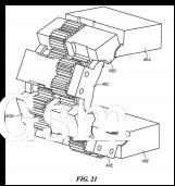 The hinge in a folded state