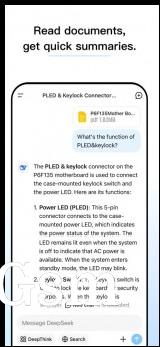 The DeepSeek app on iOS