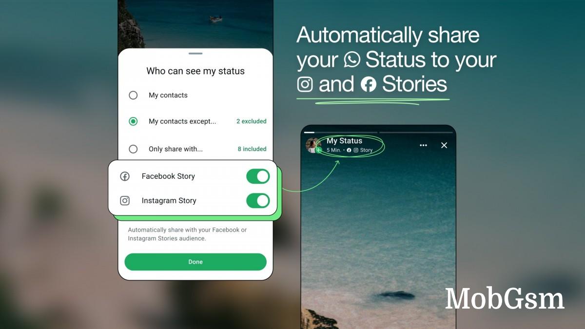 WhatsApp will let you automatically post a Status as an Instagram or Facebook Story