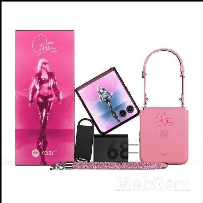 Motorola Razr+ 2024 Paris Hilton Edition box contents