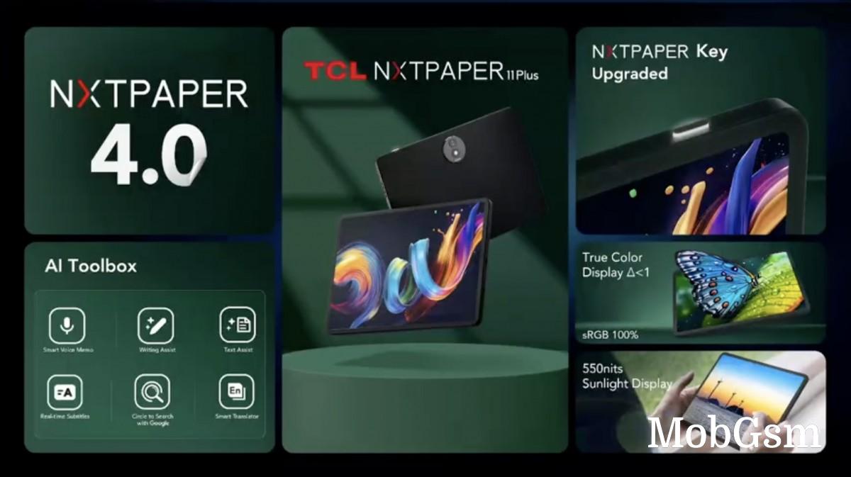 TCL details Nxtpaper 11 Plus tablet at MWC