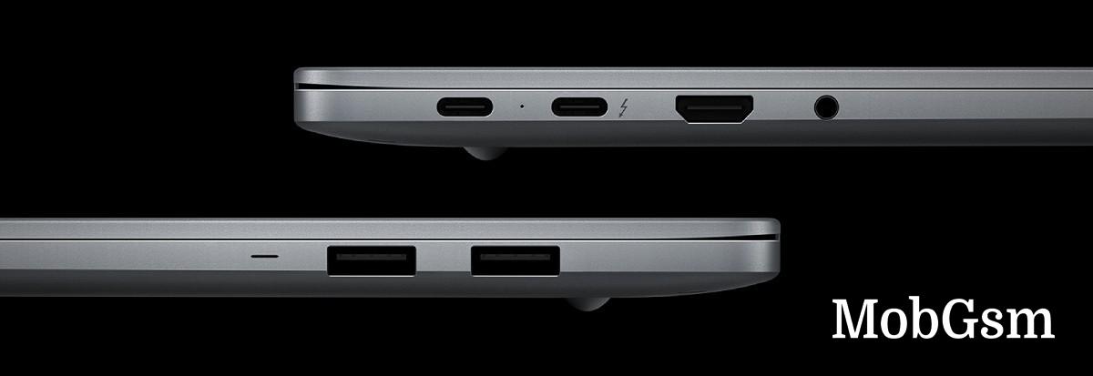 USB-C, Thunderbolt, two USB-A, HDMI and a headphone jack