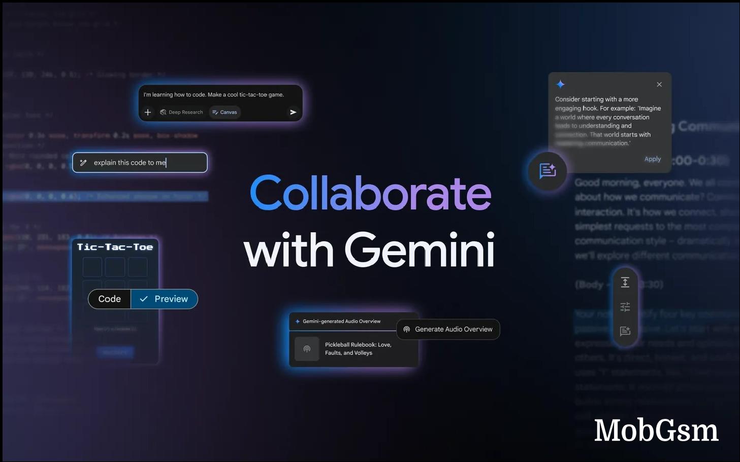 Gemini now turns your documents into podcasts, collaborates with you too