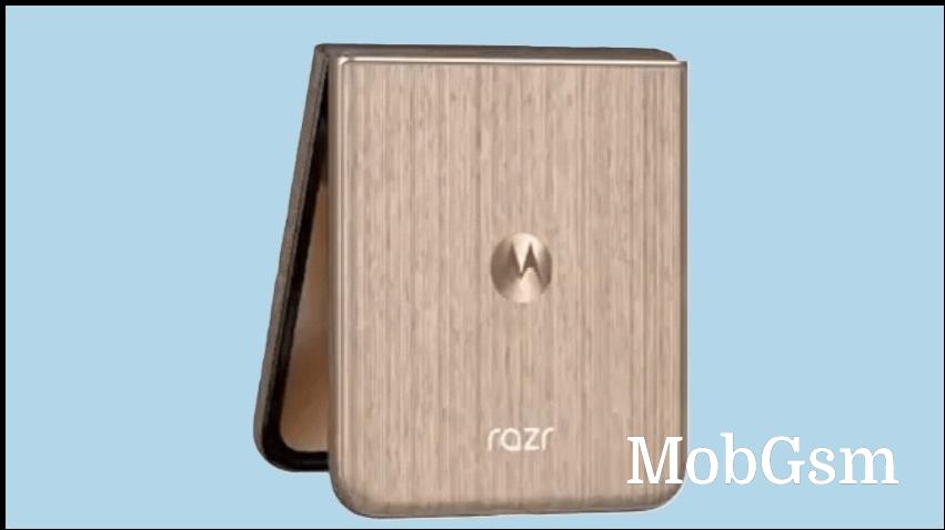 Motorola Razr 60 Ultra's wooden model surfaces