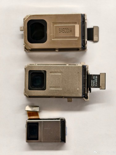 vivo X200 Ultra periscope (top) compared to X100 Ultra periscope (middle) and periscope from unnamed competitor (bottom)