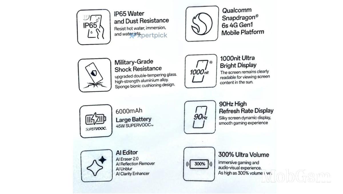 Oppo A5x marketing materials leak revealing some of its main specs