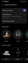 Always-on display - Realme UI 4.0 review